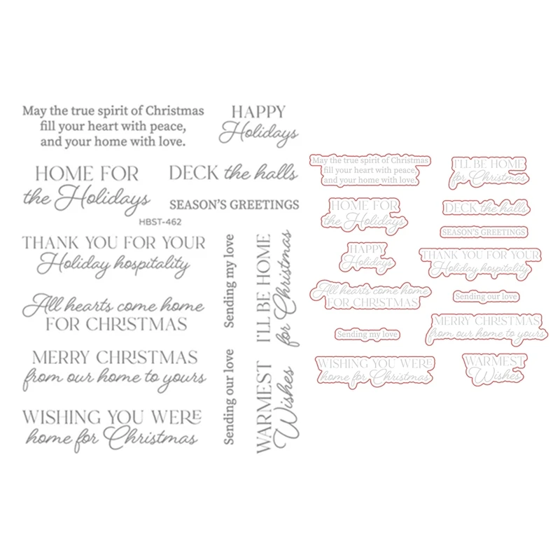 HonB Christmas Home For The Holidays Clear Stamps Cutting Dies for New October 2022 Scrapbooking Paper Making Bee Frame Craft
HonB Christmas Home For The Holidays Clear Stamps Cutting Dies for New October 2022 Scrapbooking Paper Making Bee Frame Craft