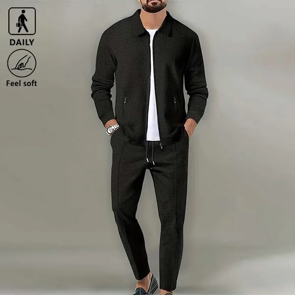 Men's ZipUp Waffle Knit Sportswear Set Casual Sportswear Seven Sleeve Length Four Seasons Suitable J 40514
Men's ZipUp Waffle Knit Sportswear Set Casual Sportswear Seven Sleeve Length Four Seasons Suitable J 40514