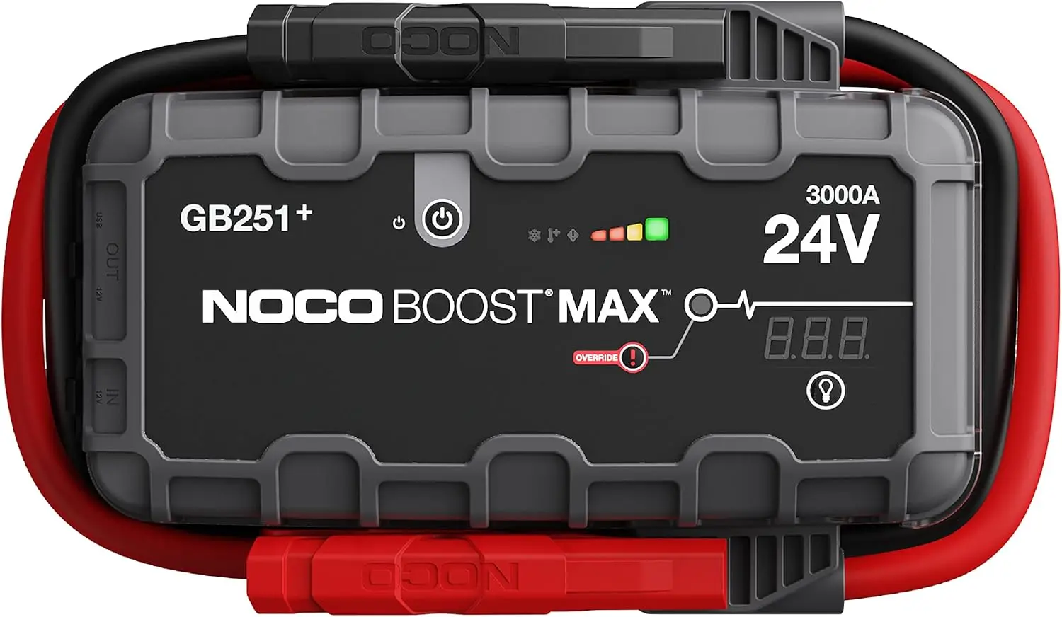 NOCO Boost Max GB251 3000A UltraSafe Jump Starter 24V Lithium Battery Booster Pack, Portable Jump Box, Power Bank Jumper Cables
NOCO Boost Max GB251 3000A UltraSafe Jump Starter 24V Lithium Battery Booster Pack, Portable Jump Box, Power Bank Jumper Cables