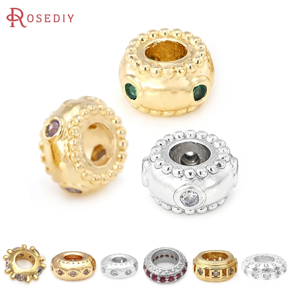 18K Gold Color Brass and Zircon Round Spacer Beads Bracelets Beads High Quality Jewelry Diy Accessories Making Supplies
18K Gold Color Brass and Zircon Round Spacer Beads Bracelets Beads High Quality Jewelry Diy Accessories Making Supplies
