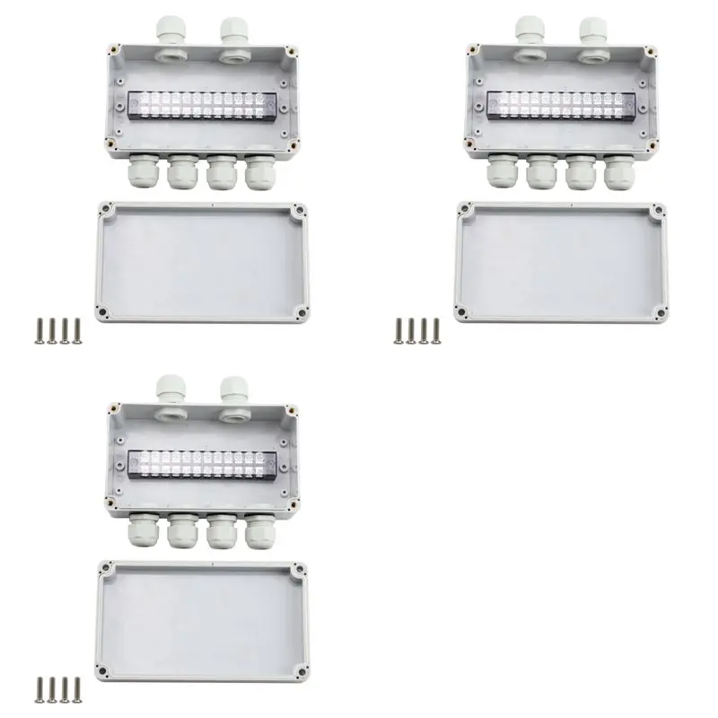Easy Use 3X IP66 Waterproof Junction Box 2 In 4 Out Waterproof Electrical Box For Diameter 4-8 Mm Wire
Easy Use 3X IP66 Waterproof Junction Box 2 In 4 Out Waterproof Electrical Box For Diameter 4-8 Mm Wire