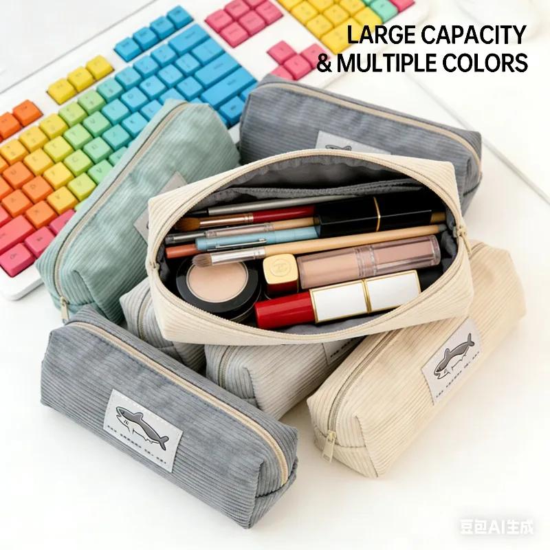 Soft Portable Pencil Bag Comfortable Corduroy Pencil Case Pouch Stripe Stationery Pens Holder Storage Bags Organizer
Soft Portable Pencil Bag Comfortable Corduroy Pencil Case Pouch Stripe Stationery Pens Holder Storage Bags Organizer