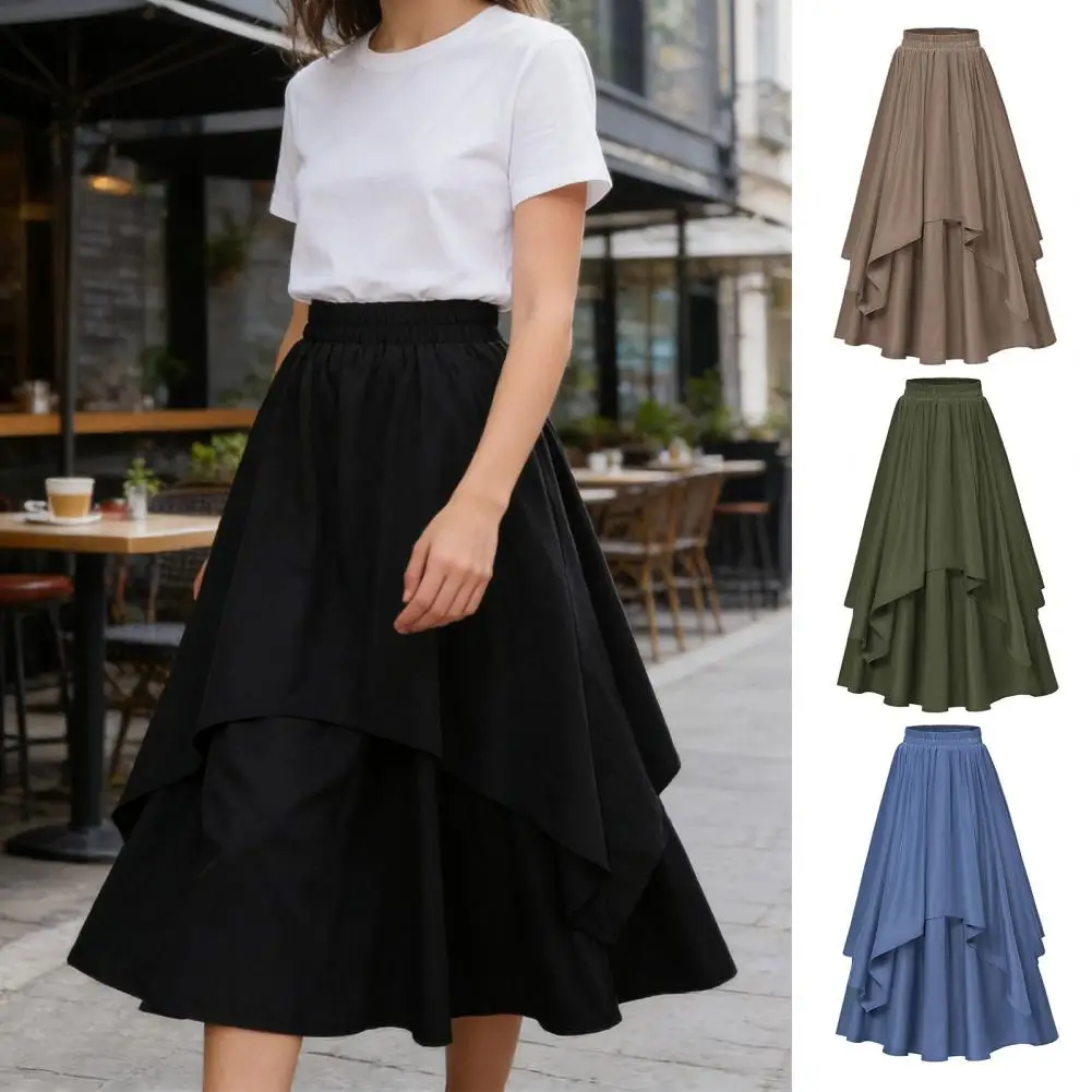 Irregular Midi Skirts Women Ruffles Literary Solid Casual Loose Chic All-match Female High Waist Fashion Elegant Leisure
Irregular Midi Skirts Women Ruffles Literary Solid Casual Loose Chic All-match Female High Waist Fashion Elegant Leisure