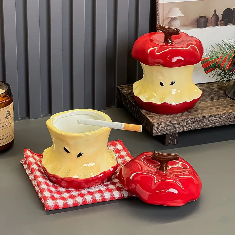 Керамическая пепельница Apple с крышкой, защита от разлета пепла, для гостиной, кофейного столика, креативный декор, персонализированная чаша для сигарет для офиса
Керамическая пепельница Apple с крышкой, защита от разлета пепла, для гостиной, кофейного столика, креативный декор, персонализированная чаша для сигарет для офиса