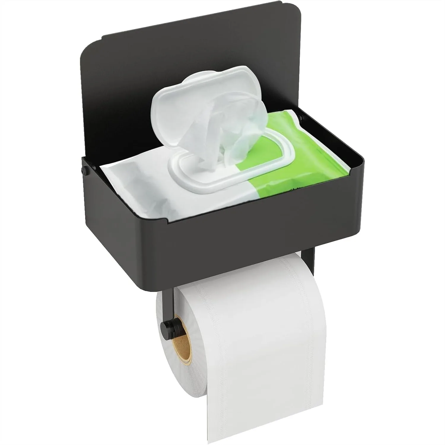 Toilet Paper Holder with Shelf, Wall Mount Wipe Dispenser for Bathroom, Stainless Steel Matte Black Organizer
Toilet Paper Holder with Shelf, Wall Mount Wipe Dispenser for Bathroom, Stainless Steel Matte Black Organizer