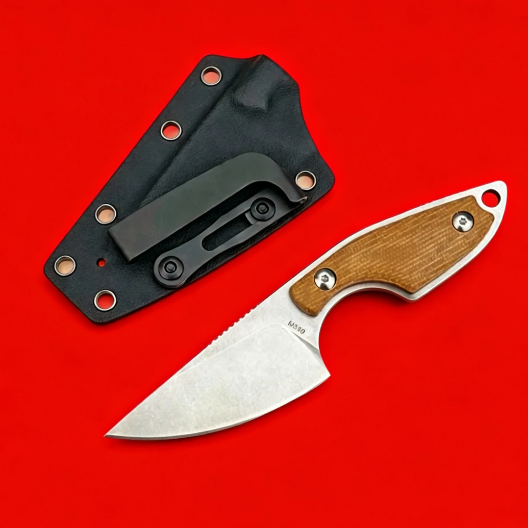 Mini Fixed Blade EDC Knife, 8Cr13MoV Steel Blade, Micarta Non-Slip Handle, Outdoor Camping Utility Knife with Sheath as Gift
Mini Fixed Blade EDC Knife, 8Cr13MoV Steel Blade, Micarta Non-Slip Handle, Outdoor Camping Utility Knife with Sheath as Gift