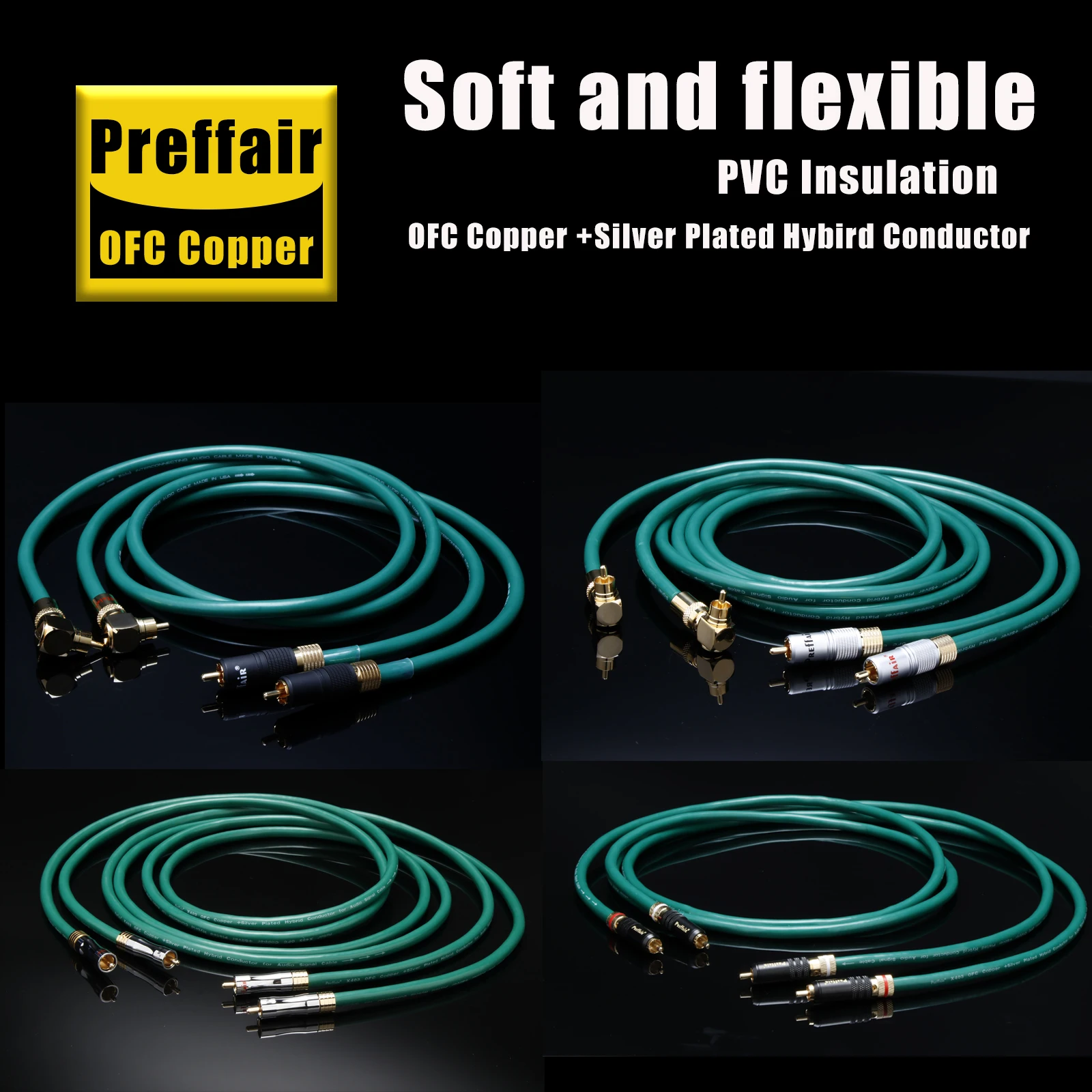 Hi-End X403 Copper+silver RCA Audio Cable RCA Interconnect Cable RCA Male to Male Audio Cable for Amplifier CD DVD
Hi-End X403 Copper+silver RCA Audio Cable RCA Interconnect Cable RCA Male to Male Audio Cable for Amplifier CD DVD