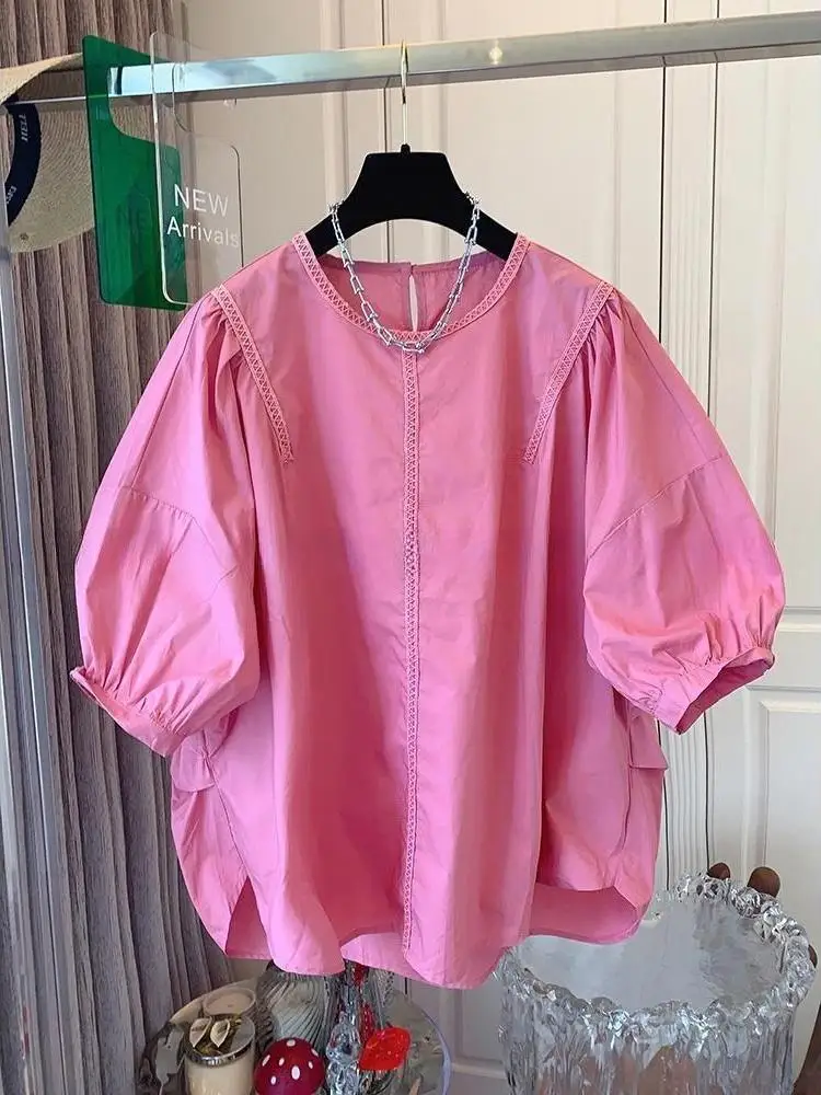 French Style Puff Short Sleeved Shirt Fashion Causal Top for Women in Summer 2025
French Style Puff Short Sleeved Shirt Fashion Causal Top for Women in Summer 2025