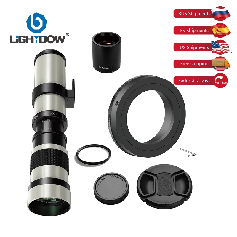 Lightdow Professional 420-800 мм F8.3-16 Телеобъектив с ручной фокусировкой и 2-кратным преобразователем 67 мм УФ-фильтр США ES Бесплатная доставка
Lightdow Professional 420-800 мм F8.3-16 Телеобъектив с ручной фокусировкой и 2-кратным преобразователем 67 мм УФ-фильтр США ES Бесплатная доставка