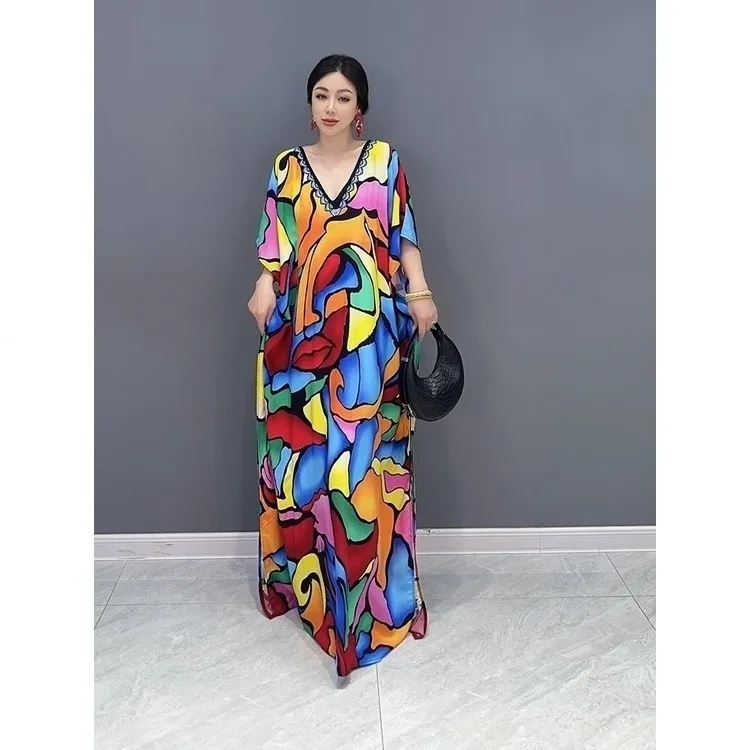 Women Plus Size Bikini Cover Up MAXI Dress Swimwear Korean Desgin Kaftan Dress
Women Plus Size Bikini Cover Up MAXI Dress Swimwear Korean Desgin Kaftan Dress