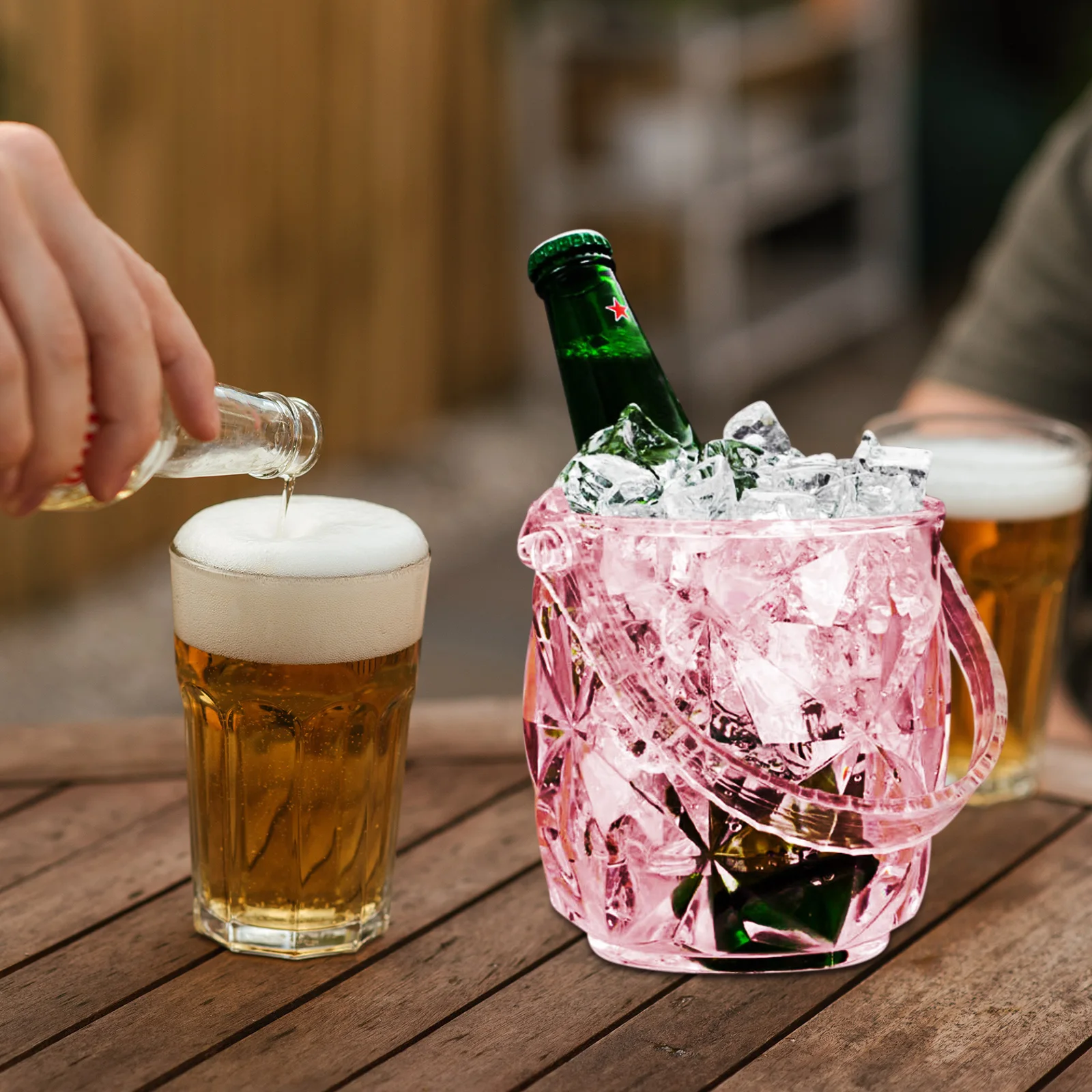 1pc Acrylic Ice Bucket Small Handle Portable Clear Plastic Container Storage Barrel for Party Bar KTV Outdoor Use
1pc Acrylic Ice Bucket Small Handle Portable Clear Plastic Container Storage Barrel for Party Bar KTV Outdoor Use