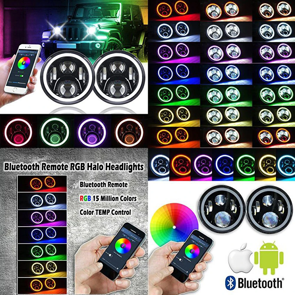 SXMA J223-2RGB LED Headlights Lamp Turn Signal 2pcs Front RGB Halo Multicolor Headlight with LED Ring Smartphone APP Controlled
SXMA J223-2RGB LED Headlights Lamp Turn Signal 2pcs Front RGB Halo Multicolor Headlight with LED Ring Smartphone APP Controlled