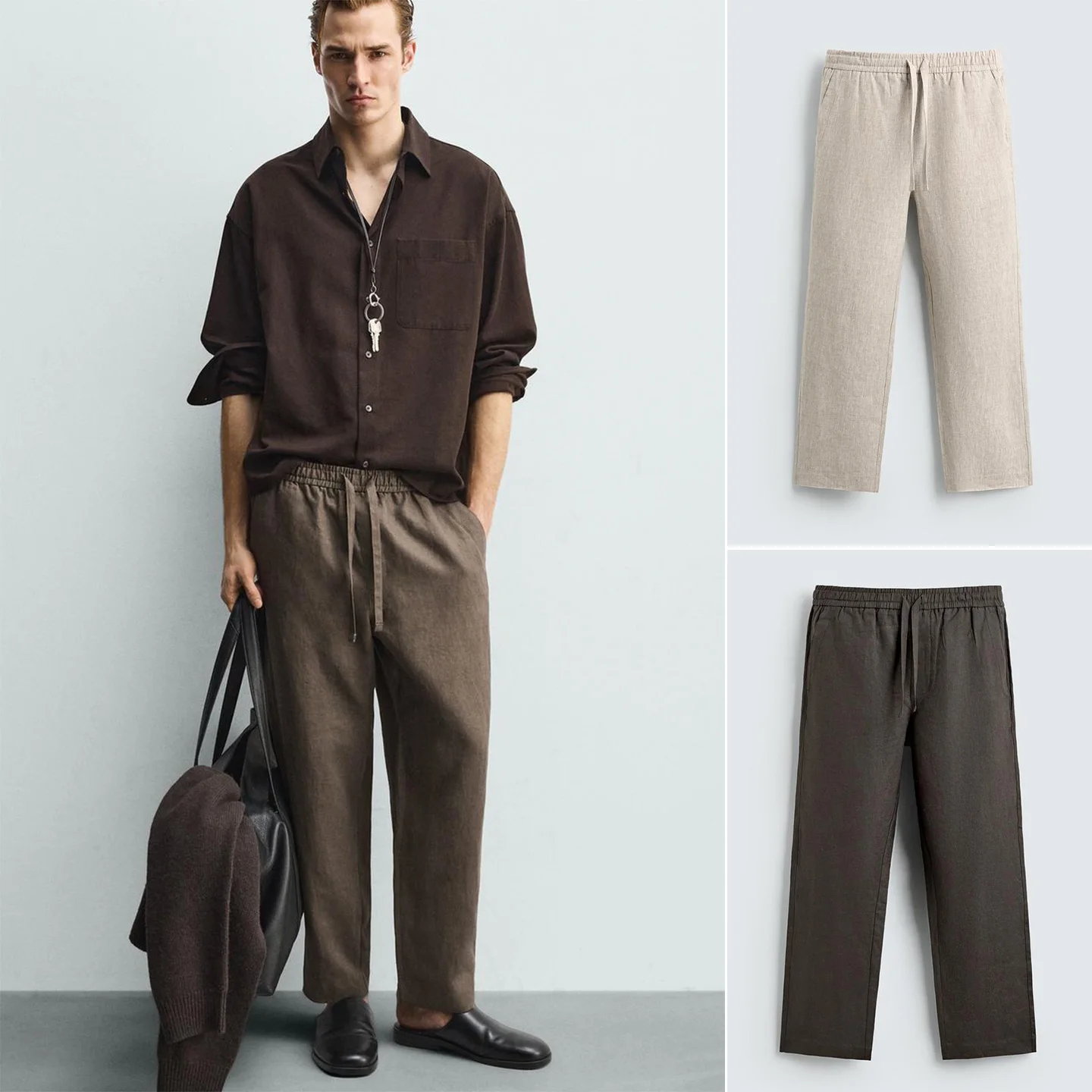 New Spring Men's Casual Pants Loose Fit Elastic Waist Cool Sensation Straight Leg Long Trousers Comfortable Polyester Fiber
New Spring Men's Casual Pants Loose Fit Elastic Waist Cool Sensation Straight Leg Long Trousers Comfortable Polyester Fiber