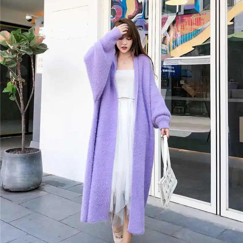 2023 Women Autumn Winter New Faux Mink Cashmere Cardigan Female Loose Knitted Coats Ladies V-neck Warm Sweater Outwear W374
2023 Women Autumn Winter New Faux Mink Cashmere Cardigan Female Loose Knitted Coats Ladies V-neck Warm Sweater Outwear W374