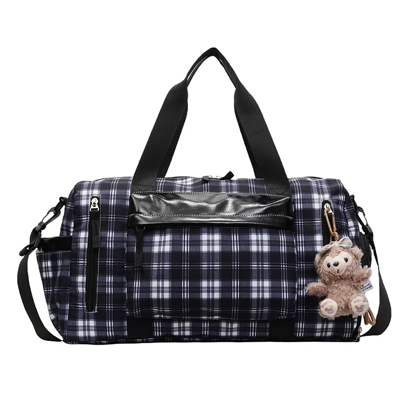 Handheld Travel Bag Large Capacity Storage Bag Women's Retro Plaid Fitness Bag Short Distance Travel Bags Carry on Luggage
Handheld Travel Bag Large Capacity Storage Bag Women's Retro Plaid Fitness Bag Short Distance Travel Bags Carry on Luggage