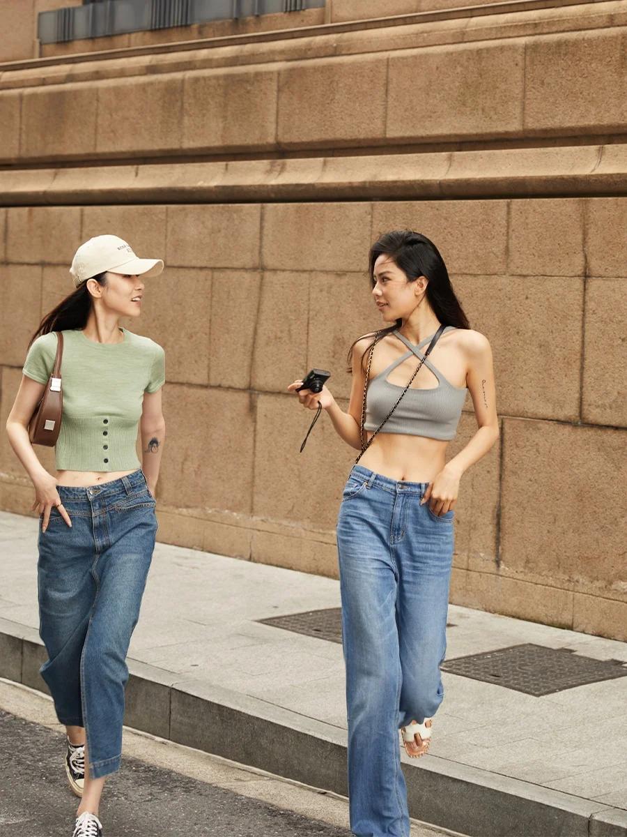 JessXu Summer Illusion 60S Full Wool Slim Fit Knitted Short Sleeve T-Shirt Waist Cinching Green Black Women's Commute Style
JessXu Summer Illusion 60S Full Wool Slim Fit Knitted Short Sleeve T-Shirt Waist Cinching Green Black Women's Commute Style