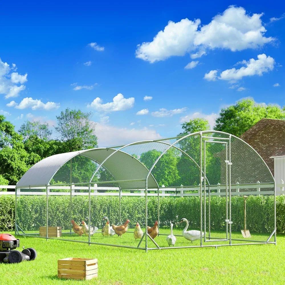 18.7'Lx9.2'Wx6.5'H Chicken Coop, Poultry Cage Chicken Pen House with Waterproof and Anti-UV, Outdoor Chicken Duck Rabbit Coop
18.7'Lx9.2'Wx6.5'H Chicken Coop, Poultry Cage Chicken Pen House with Waterproof and Anti-UV, Outdoor Chicken Duck Rabbit Coop