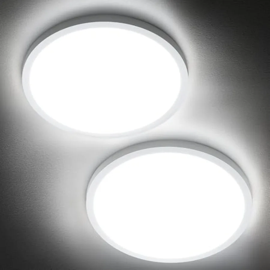 2-Pack LED Flush Mount Ceiling Light Fixture 6000K 2400LM 12 Inch 24W 240W Equiv. Round Flat Ceiling Lights Non-Dimmable
2-Pack LED Flush Mount Ceiling Light Fixture 6000K 2400LM 12 Inch 24W 240W Equiv. Round Flat Ceiling Lights Non-Dimmable