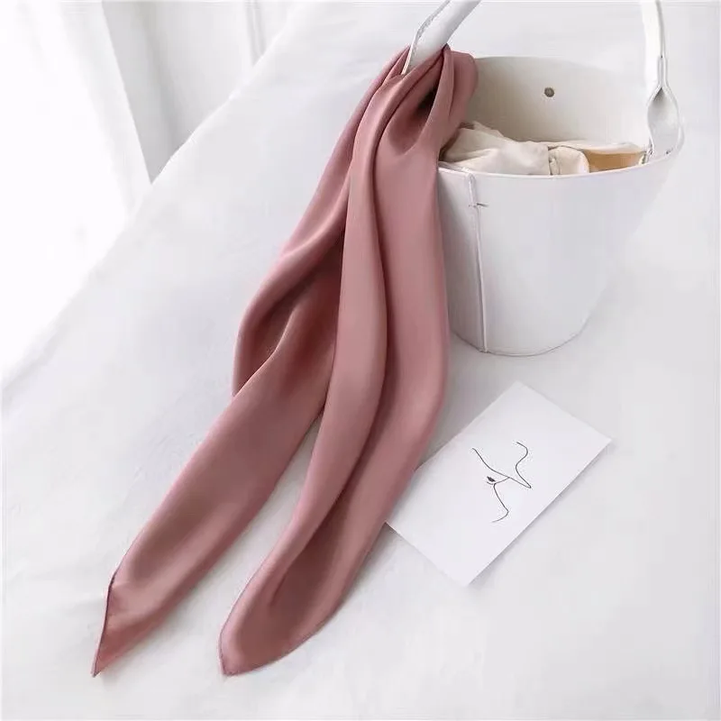 Fashion Silk Scarves 70*70 Small Solid Neckerchief Simple Clothing Accessories Hair Scarf Headbands Women Elegant Bandana Gift
Fashion Silk Scarves 70*70 Small Solid Neckerchief Simple Clothing Accessories Hair Scarf Headbands Women Elegant Bandana Gift