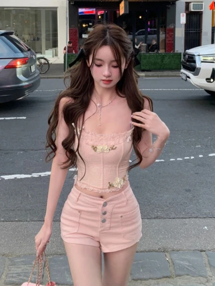 Korean Style Pink Straight Leg Women's Denim Shorts Designer Low Price Harajuku Fashion Y2k Casual XL Female Short Jeans Pants
Korean Style Pink Straight Leg Women's Denim Shorts Designer Low Price Harajuku Fashion Y2k Casual XL Female Short Jeans Pants
