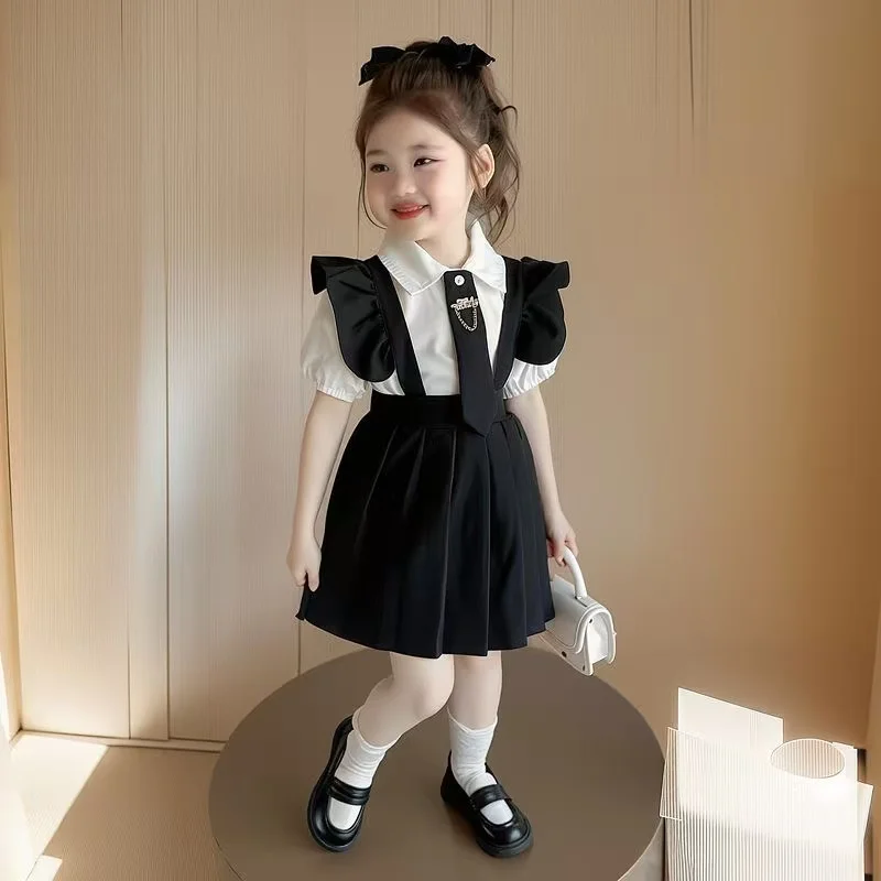 Kids Girls Dress Summer New Children's Little Girls College Style Princess Dress Baby Short Sleeve Set Skirt
Kids Girls Dress Summer New Children's Little Girls College Style Princess Dress Baby Short Sleeve Set Skirt