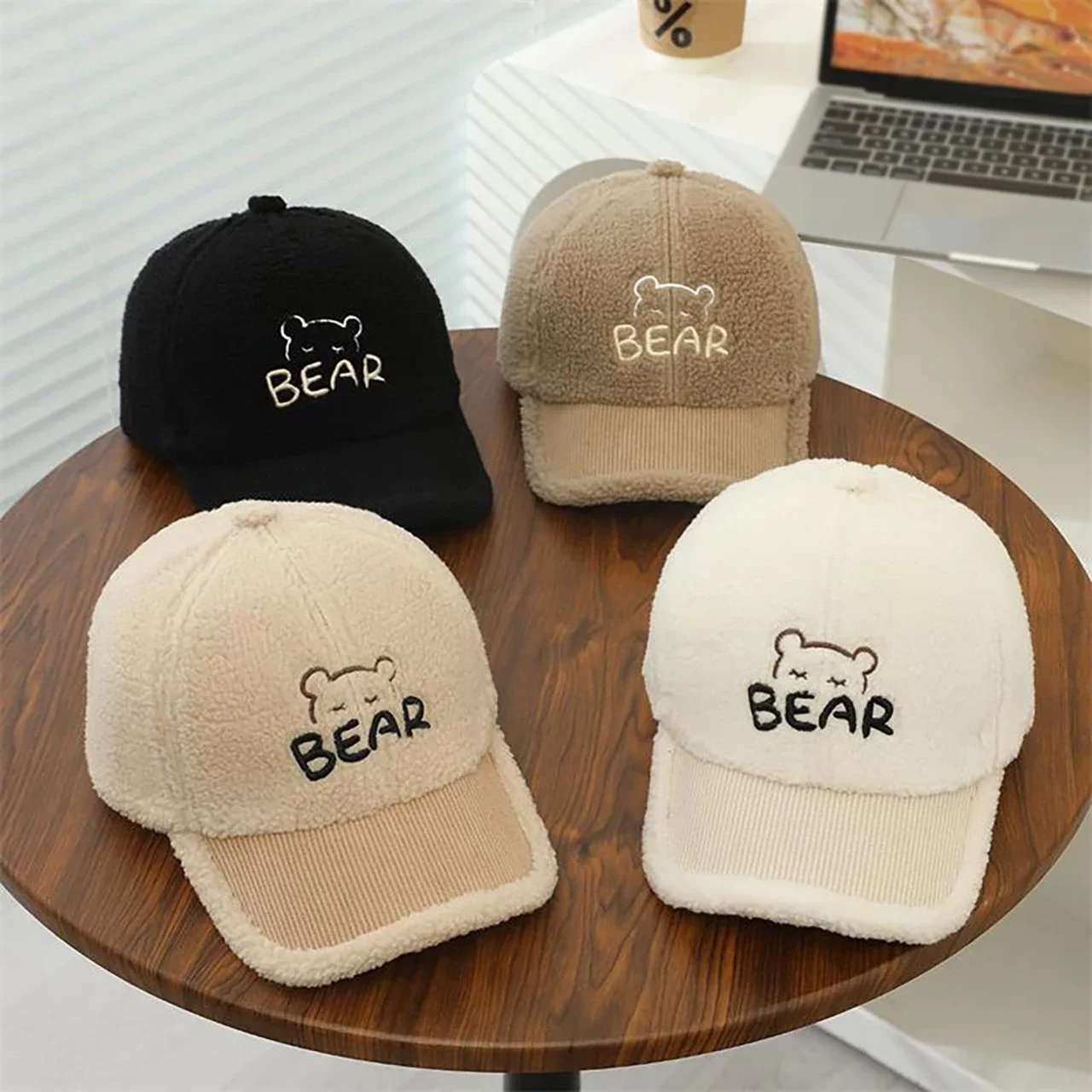 Bear Embroidered Baby Basebal Hat Autumn Winter Warrm Lamb Fleece Cap Cute Cartoobn Plush Kids Peaked Caps
Bear Embroidered Baby Basebal Hat Autumn Winter Warrm Lamb Fleece Cap Cute Cartoobn Plush Kids Peaked Caps
