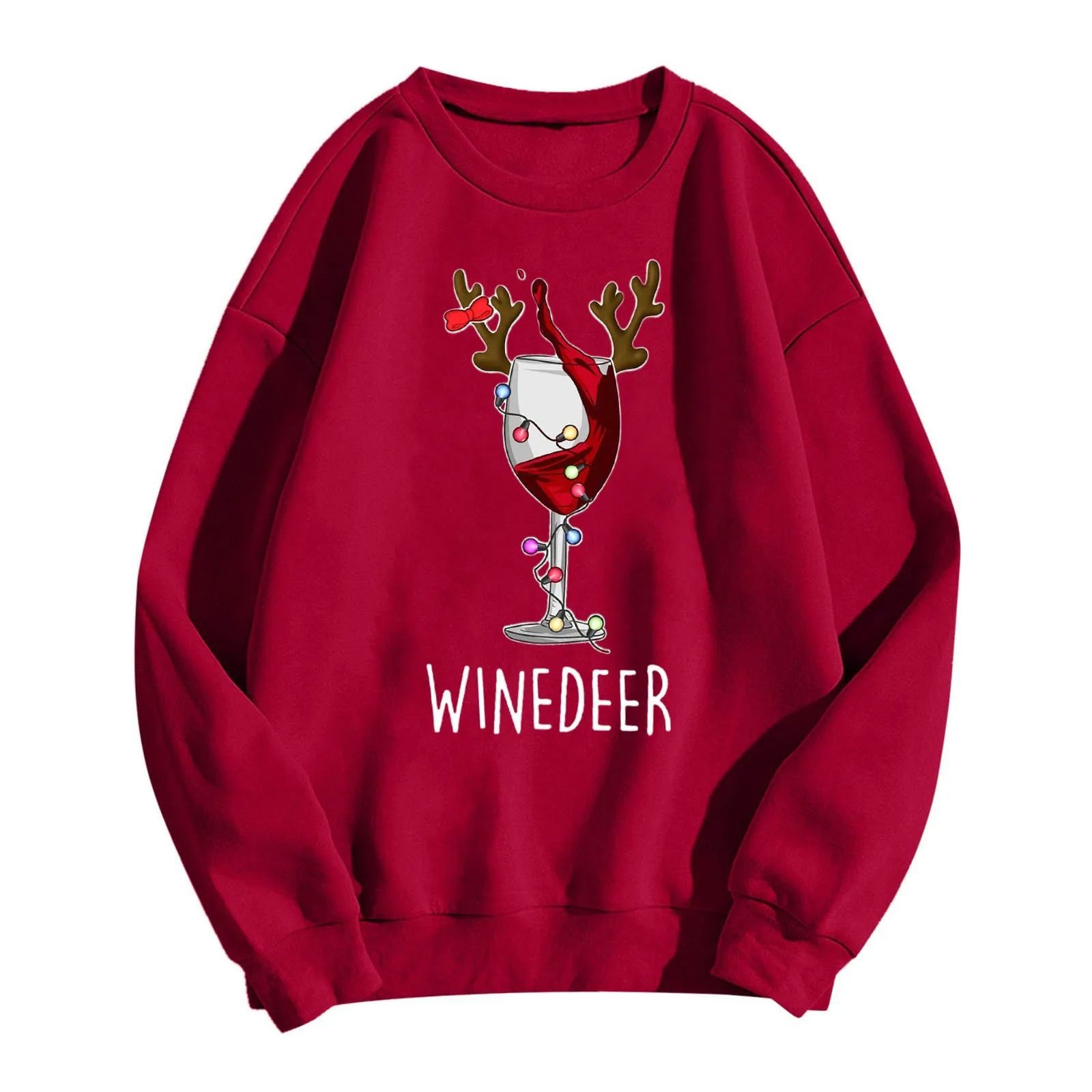 Wine Deer Printed Women's Christmas Sweatshirts Long Sleeved Crew Neck Lightweight Pullover Sweatshirts Top Streetwear Clothes
Wine Deer Printed Women's Christmas Sweatshirts Long Sleeved Crew Neck Lightweight Pullover Sweatshirts Top Streetwear Clothes