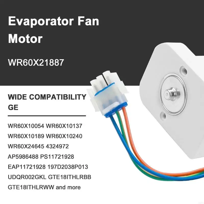 J6PE 115V WR60X21887 Refrigerator Evaporator Fan Motor Assembly Replacement
J6PE 115V WR60X21887 Refrigerator Evaporator Fan Motor Assembly Replacement
