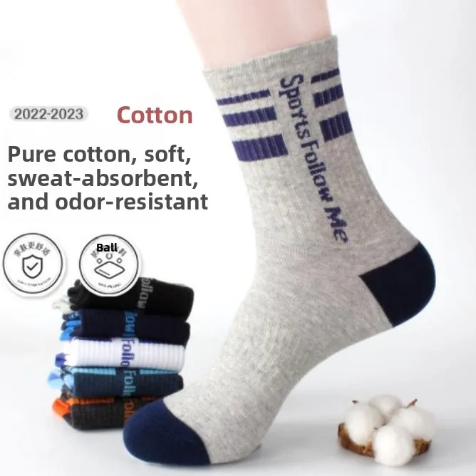 Men's Mid-Calf Cotton Socks Casual Sport Absorb Sweat Youth Spring Summer Trendy Socks Breathable Comfortable Cotton Socks
Men's Mid-Calf Cotton Socks Casual Sport Absorb Sweat Youth Spring Summer Trendy Socks Breathable Comfortable Cotton Socks