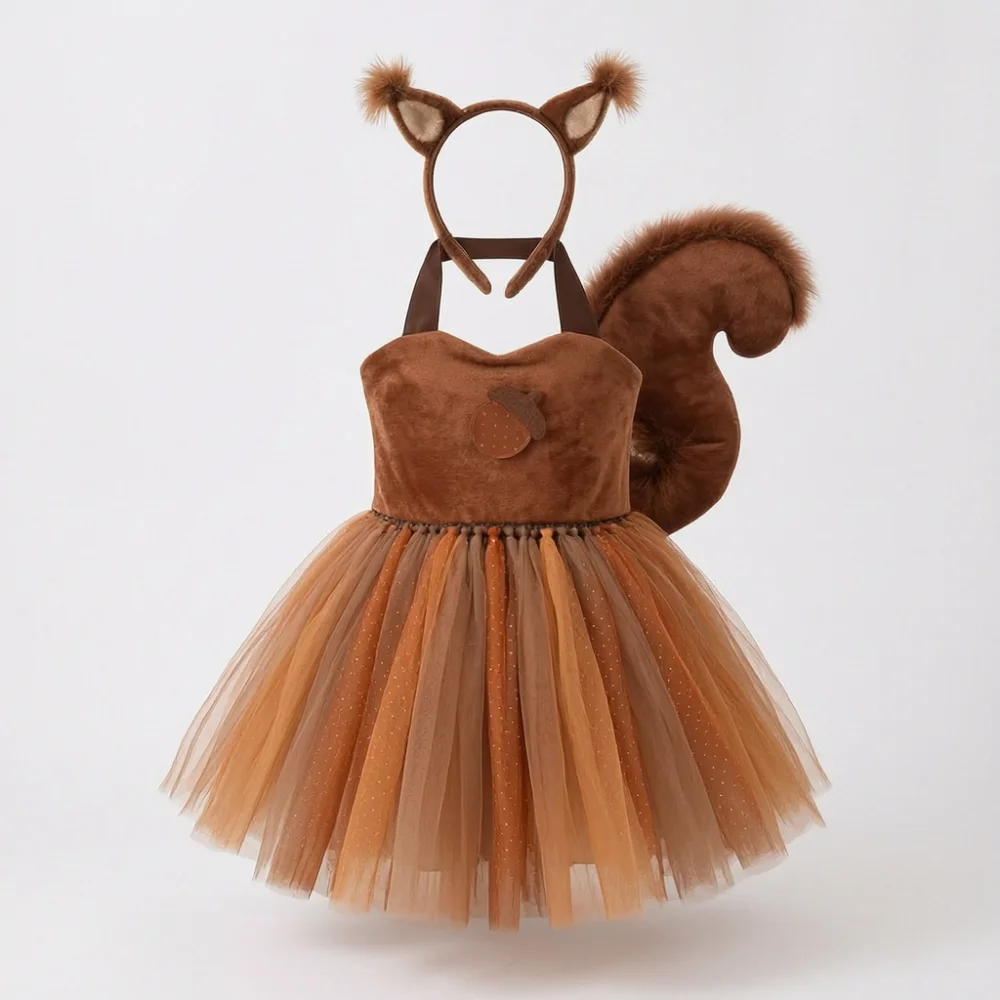 Squirrel Costume Dress Animal Cosplay Halloween Party Stage Performance School Brown Tail Ears
Squirrel Costume Dress Animal Cosplay Halloween Party Stage Performance School Brown Tail Ears