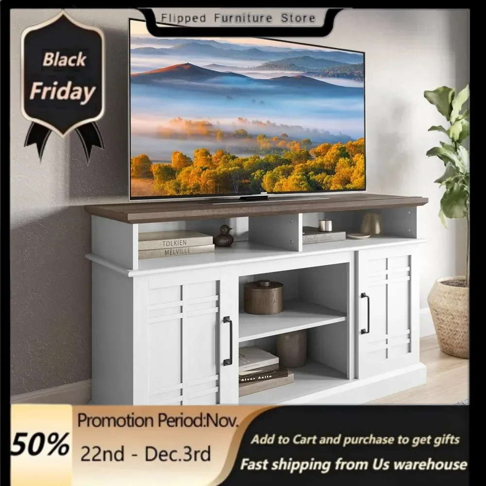 Modern 48" Farmhouse Wood TV Stand & Media Entertainment Center Console Table for TVs up to 50 Inch with Open Storage Shelves
Modern 48" Farmhouse Wood TV Stand & Media Entertainment Center Console Table for TVs up to 50 Inch with Open Storage Shelves
