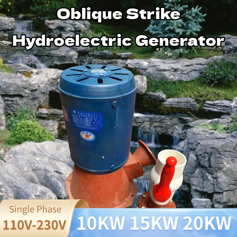 High-Efficiency Single Phase Full Copper Core Hydroelectric Generator 15000W Oblique Strike Hydroelectric Generator 110V-230V
High-Efficiency Single Phase Full Copper Core Hydroelectric Generator 15000W Oblique Strike Hydroelectric Generator 110V-230V