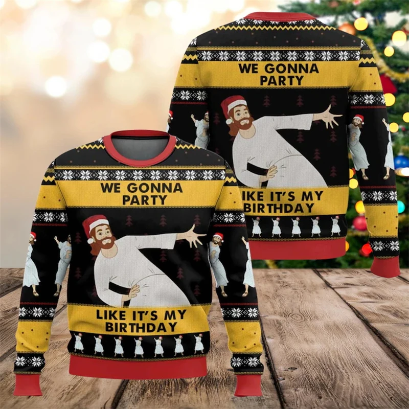 Funny Christian Jesus Pattern 3D Printed Ugly Christmas Sweater For Men & Women Winter Casual Pullover Sweater Party Xmas Gifts
Funny Christian Jesus Pattern 3D Printed Ugly Christmas Sweater For Men & Women Winter Casual Pullover Sweater Party Xmas Gifts