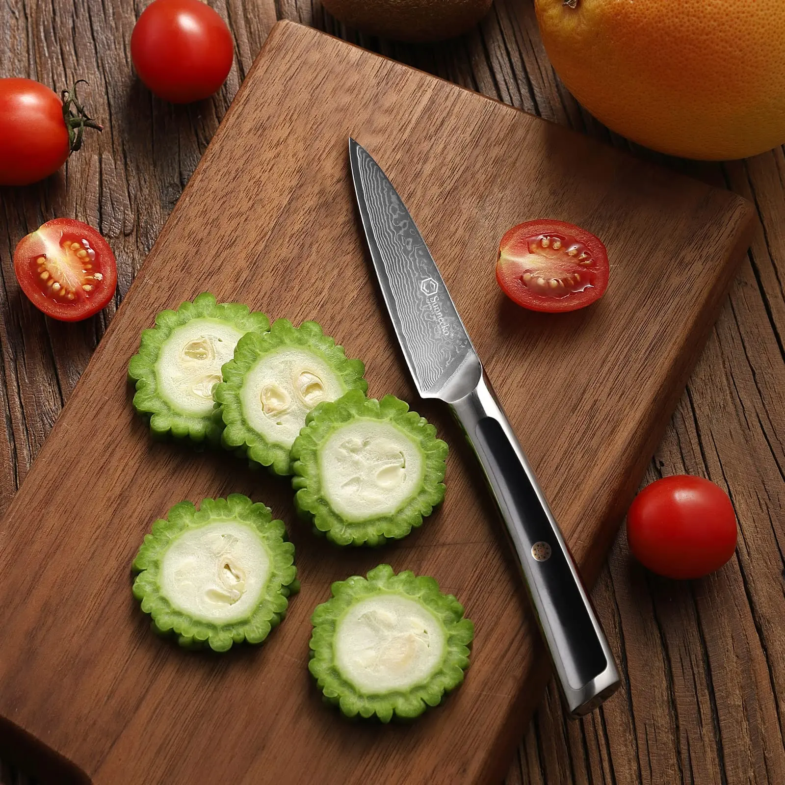 Sunnecko 3.5" Inch Fruit Paring Knife High Carbon Damascus Steel Peeling Slicing Kitchen Knife Ultra Sharp Vegetables Cutter
Sunnecko 3.5" Inch Fruit Paring Knife High Carbon Damascus Steel Peeling Slicing Kitchen Knife Ultra Sharp Vegetables Cutter