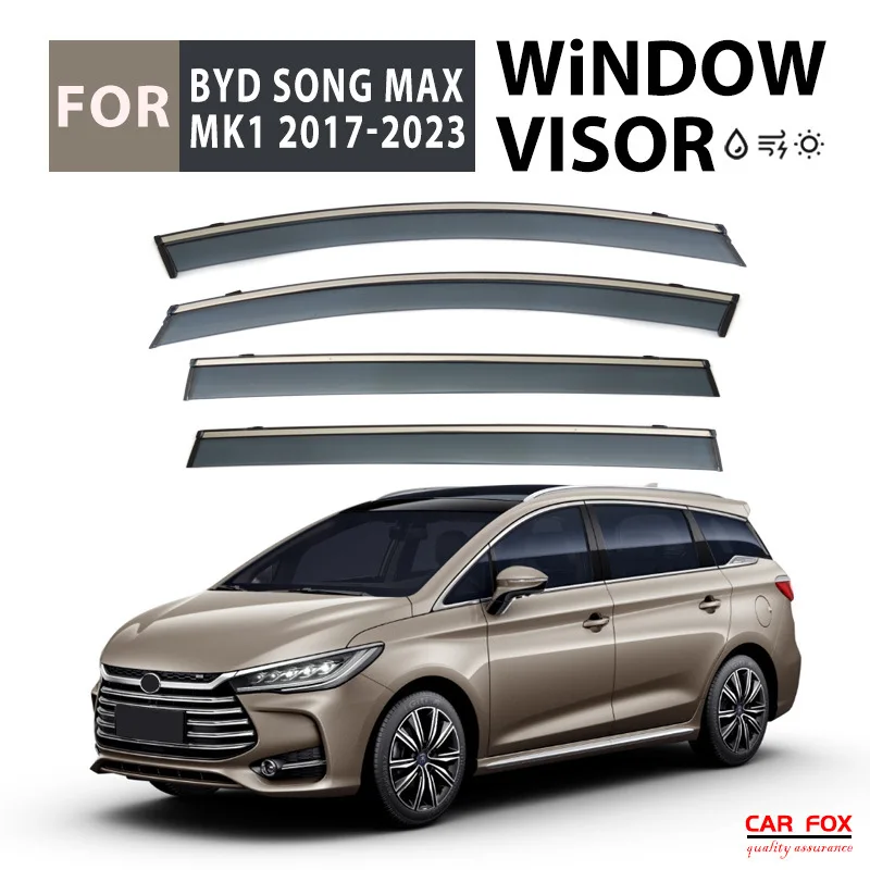 Ветрозащитный козырек для окон BYD Song MAX 2017-23, из нержавеющей стали
Ветрозащитный козырек для окон BYD Song MAX 2017-23, из нержавеющей стали