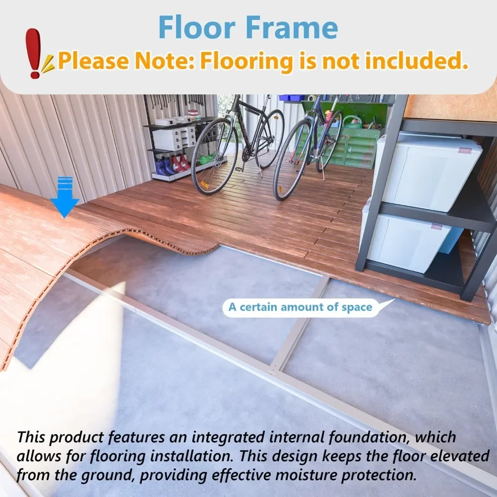 Металлический уличный сарай для хранения 14x10 футов с боковой дверью и напольным каркасом, очень большой сарай для инструментов с запираемыми двойными дверями
Металлический уличный сарай для хранения 14x10 футов с боковой дверью и напольным каркасом, очень большой сарай для инструментов с запираемыми двойными дверями
