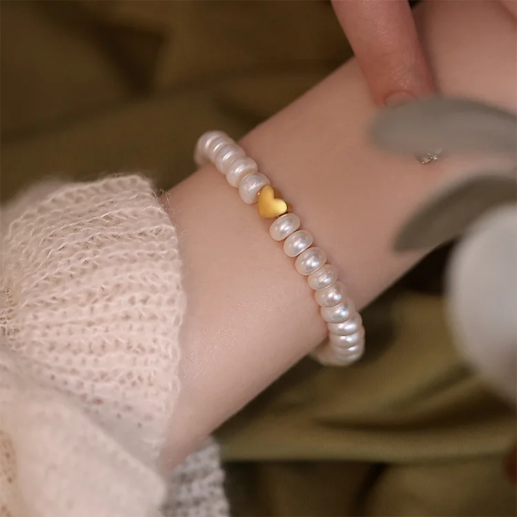 Dainashi 5mm Bread Round Freshwater Pearl Bracelet for Women 18cm Heart Elasticity Bracelet Jewelry Gift 2025 New Arrivals
Dainashi 5mm Bread Round Freshwater Pearl Bracelet for Women 18cm Heart Elasticity Bracelet Jewelry Gift 2025 New Arrivals