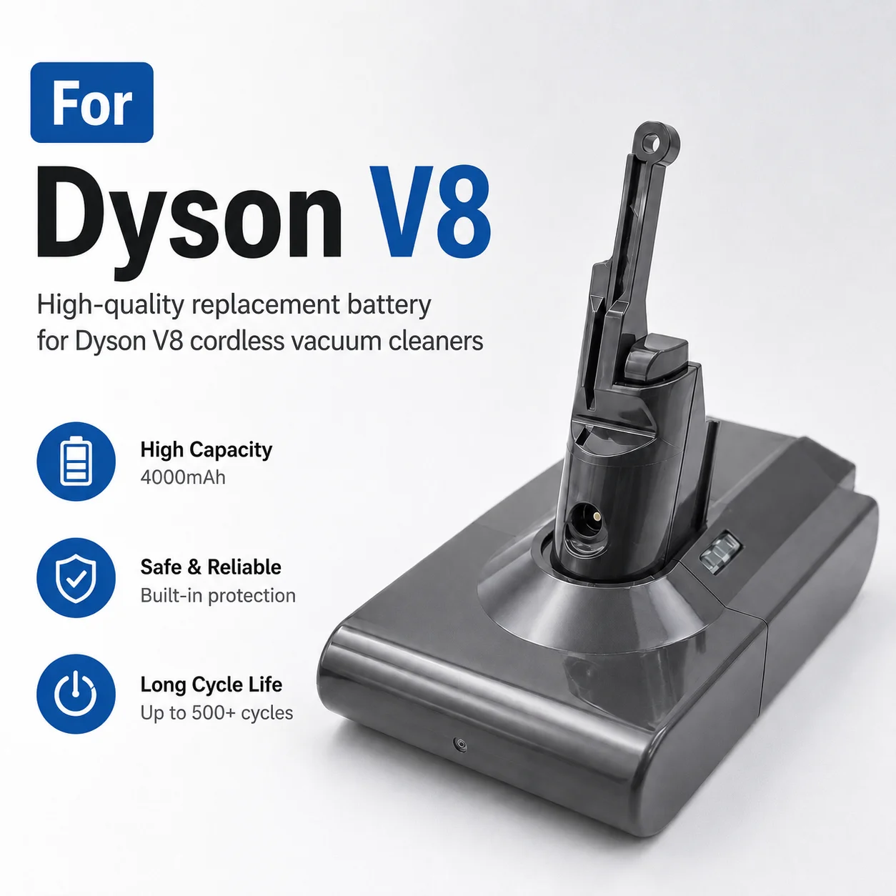 21.6V 16800mAh/28000mAh For Dyson V8 Battery Absolute V8 Animal Li-ion SV10 Vacuum Cleaner series Rechargeable batteries
21.6V 16800mAh/28000mAh For Dyson V8 Battery Absolute V8 Animal Li-ion SV10 Vacuum Cleaner series Rechargeable batteries