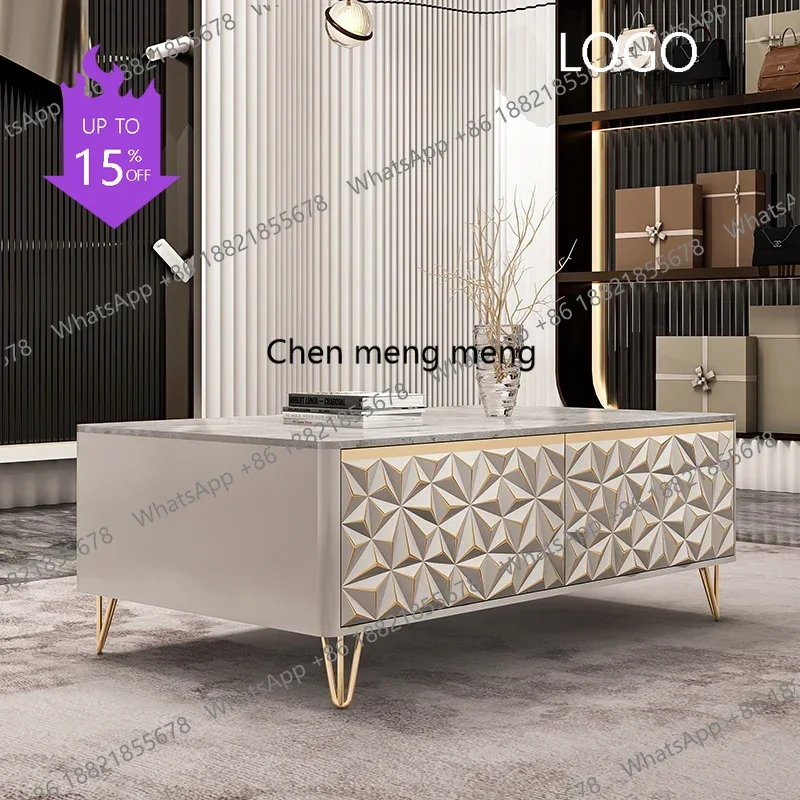 Q181 Italian Luxury Rock Plate Coffee Tables Living Room Solid Wood Modern Simple Coffee Tables Metal Home Furniture Salontafel
Q181 Italian Luxury Rock Plate Coffee Tables Living Room Solid Wood Modern Simple Coffee Tables Metal Home Furniture Salontafel