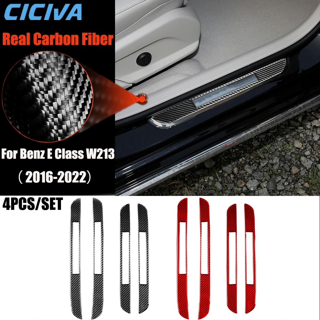Carbon Fiber Car Accessories Door Sill Threshold Modified Interior Trim Cover Sticker For Mercedes Benz E Class W213 2016-2022
Carbon Fiber Car Accessories Door Sill Threshold Modified Interior Trim Cover Sticker For Mercedes Benz E Class W213 2016-2022