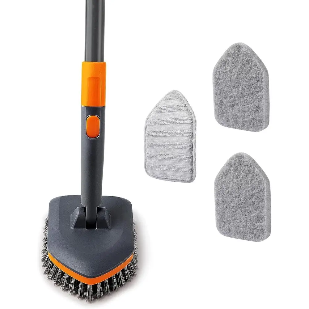 Long Handle Scrubber Brush with 3 Functions, 56 for Shower, Bathroom, Kitchen, Toilet, Bathtub, Sink Cleaning - Grey
Long Handle Scrubber Brush with 3 Functions, 56 for Shower, Bathroom, Kitchen, Toilet, Bathtub, Sink Cleaning - Grey