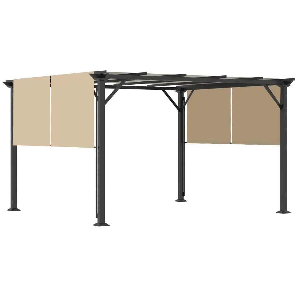 12 x 10 Outdoor Retractable Pergola Canopy with Sun Shade Unique Design Canopy Patio Metal Shelter for Garden Porch Beach, Beig
12 x 10 Outdoor Retractable Pergola Canopy with Sun Shade Unique Design Canopy Patio Metal Shelter for Garden Porch Beach, Beig