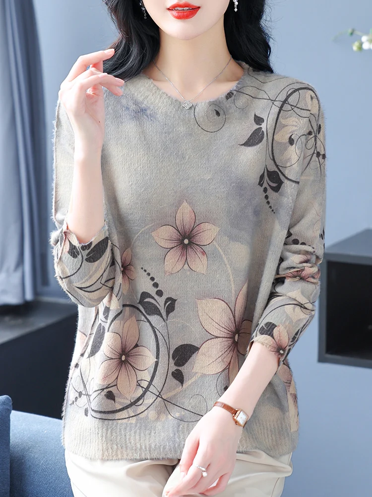 Floral Print Women's Sweater Spring Autumn Loose Women Clothing Pullover Tops Femme Casual Long Sleeve Jumper Sweater For Women
Floral Print Women's Sweater Spring Autumn Loose Women Clothing Pullover Tops Femme Casual Long Sleeve Jumper Sweater For Women