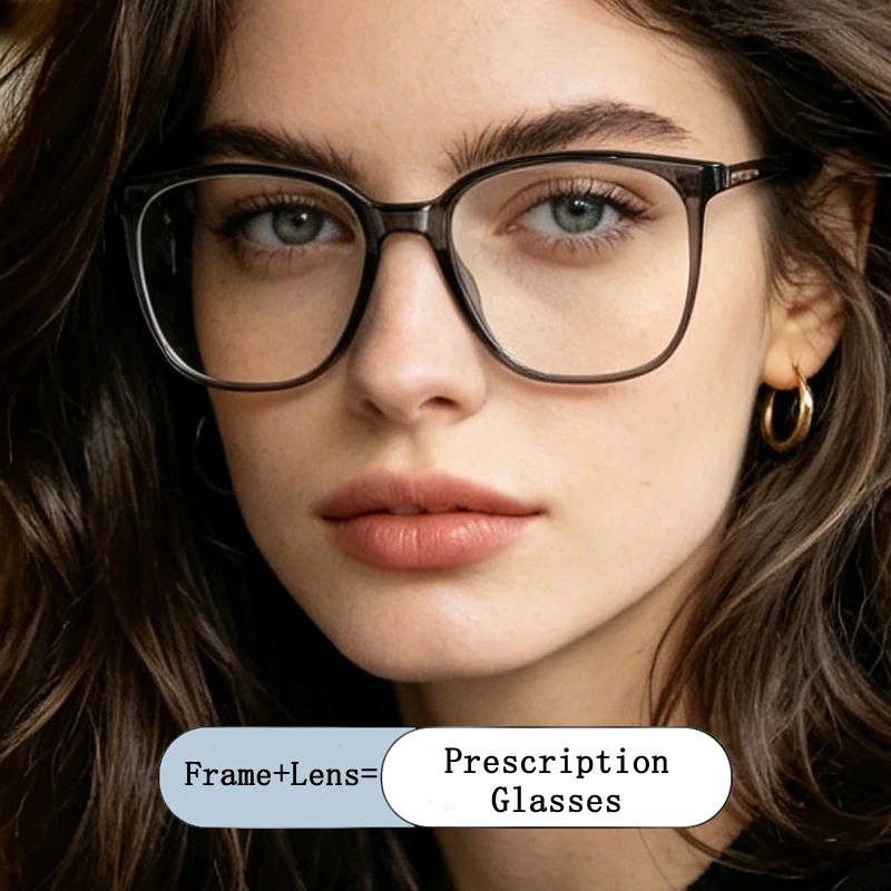 Ultra-lightweight Square Large Female Frame Photochromic Prescription Glasses Anti Blue Light Long Sight And Far Sight Eyewear
Ultra-lightweight Square Large Female Frame Photochromic Prescription Glasses Anti Blue Light Long Sight And Far Sight Eyewear