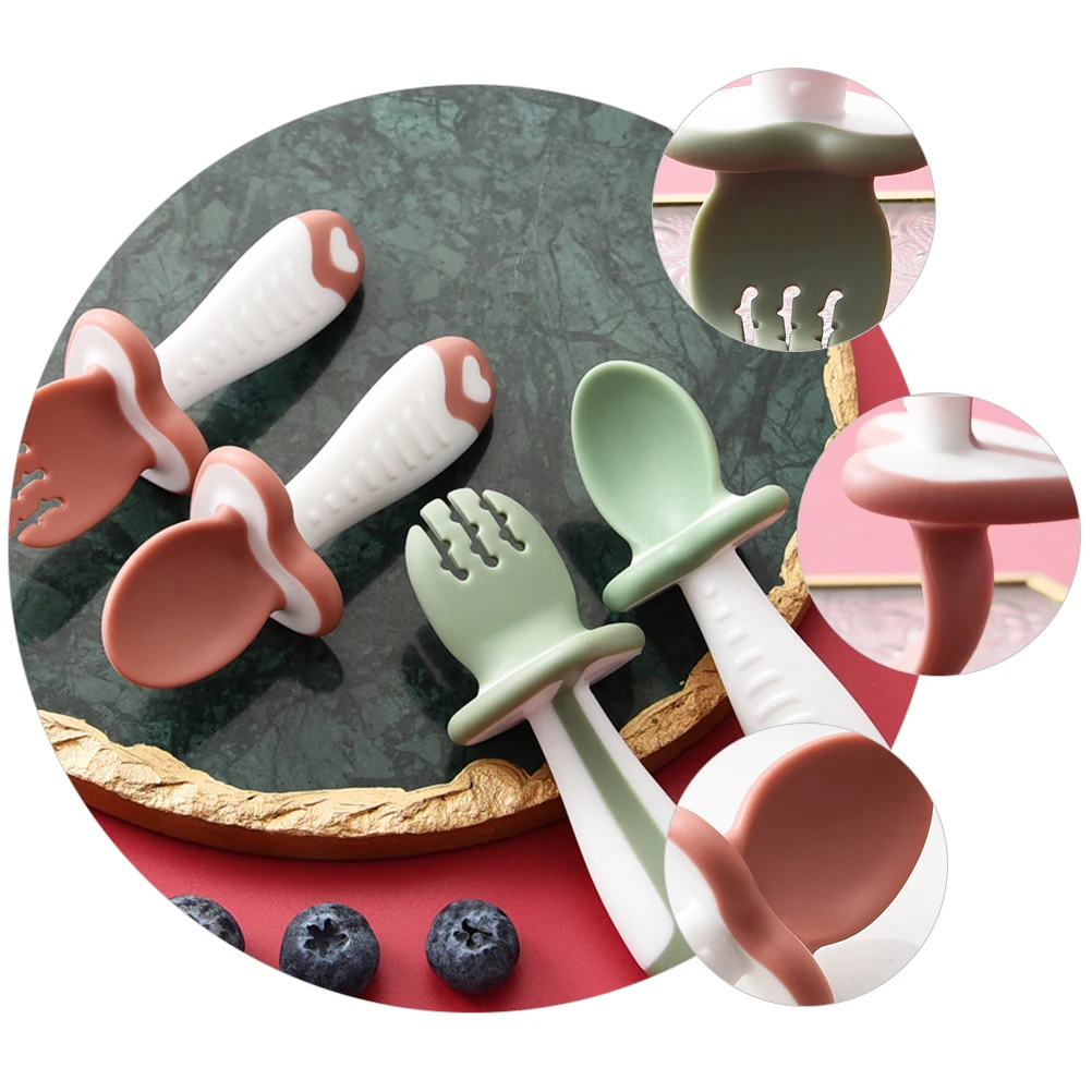 2 set Baby Spoon Fork Set Infant Tableware Soft Durable Fork Spoon For Kids Home Kindergarten Picnic Baby Feeding Utensils Meal
2 set Baby Spoon Fork Set Infant Tableware Soft Durable Fork Spoon For Kids Home Kindergarten Picnic Baby Feeding Utensils Meal