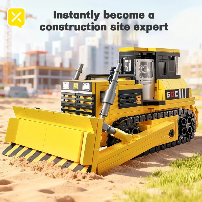 408 Pcs Crawler Bulldozer Building Blocks Mobile Engineering Vehicle Excavator Truck Model Car Construction Toys Children Gifts
408 Pcs Crawler Bulldozer Building Blocks Mobile Engineering Vehicle Excavator Truck Model Car Construction Toys Children Gifts