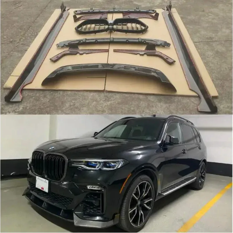 For BMW X7 G07 2019-2022 Bumper Front Lip Rear Diffuser Side Skirt Spoiler Grille Rearview Mirror Cap Real Carbon Fiber Body Kit
For BMW X7 G07 2019-2022 Bumper Front Lip Rear Diffuser Side Skirt Spoiler Grille Rearview Mirror Cap Real Carbon Fiber Body Kit