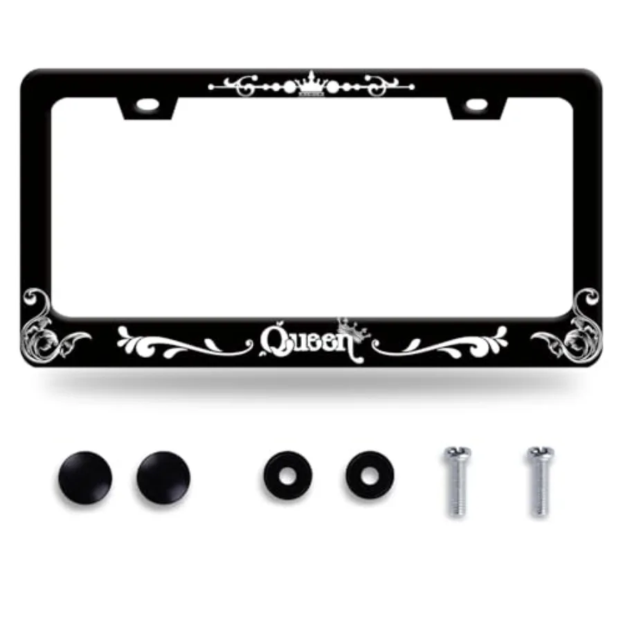 Funny License Plate Frame Black White Crown Design License Plate Holder for Front and Rear Black License Plate Stainless Steel
Funny License Plate Frame Black White Crown Design License Plate Holder for Front and Rear Black License Plate Stainless Steel