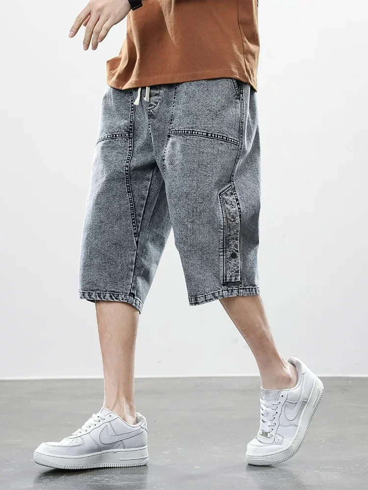 8XL Denim Shorts Plus Size Summer Men's Jeans Breeches Calf-Length Casual Shorts Washed Cotton Drawstring Straight Capris Pants 
8XL Denim Shorts Plus Size Summer Men's Jeans Breeches Calf-Length Casual Shorts Washed Cotton Drawstring Straight Capris Pants