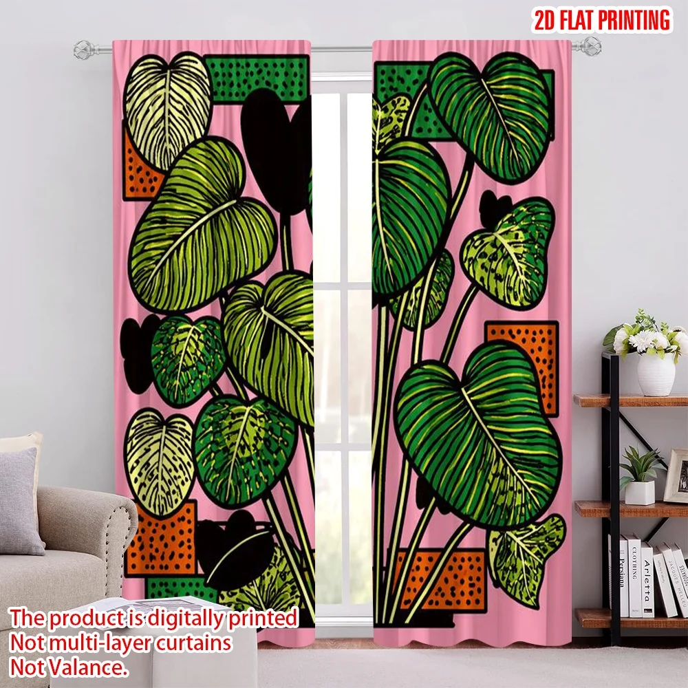 2D flat printing 2pcs Curtain Scene Curtains Colorful Tropical Leaves Digital Printed Polyester Drapes Family Party Decoration
2D flat printing 2pcs Curtain Scene Curtains Colorful Tropical Leaves Digital Printed Polyester Drapes Family Party Decoration